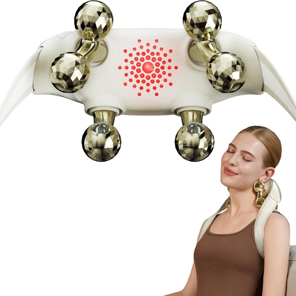 SKG Shiatsu Neck Shoulder Massager with Heat Flex for Pain Relief H7 Ultra E